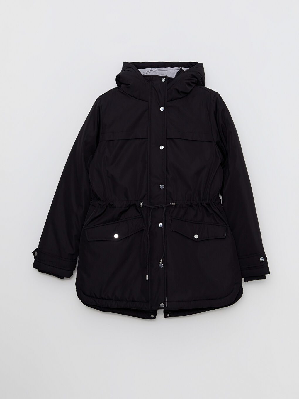 Hooded Regular Long Sleeve Women's Parka-6