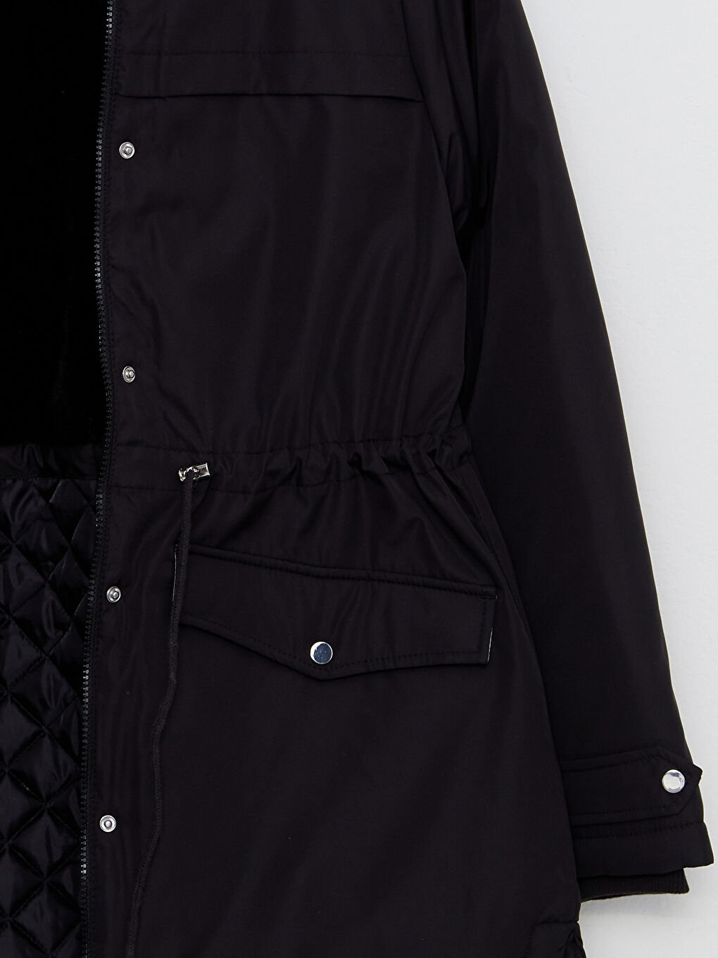 Hooded Regular Long Sleeve Women's Parka-7