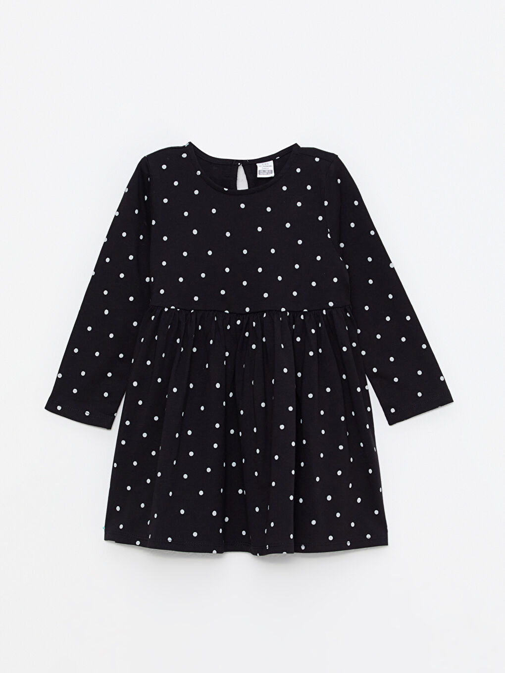 LCW baby Crew Neck Long Sleeve Printed Baby Girls' Dress -W22096Z1-LQJ