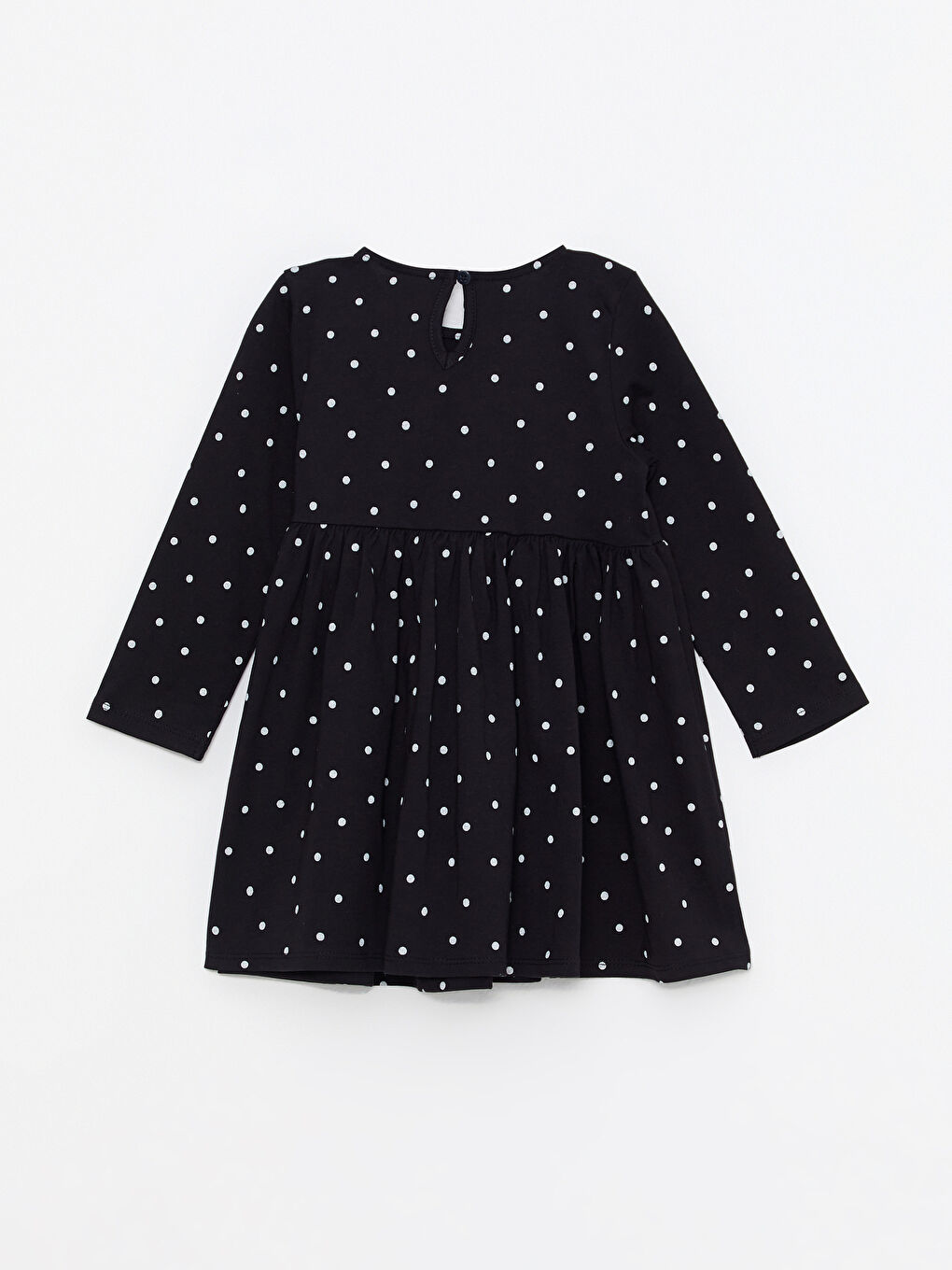 LCW baby Crew Neck Long Sleeve Printed Baby Girls' Dress -W22096Z1-LQJ