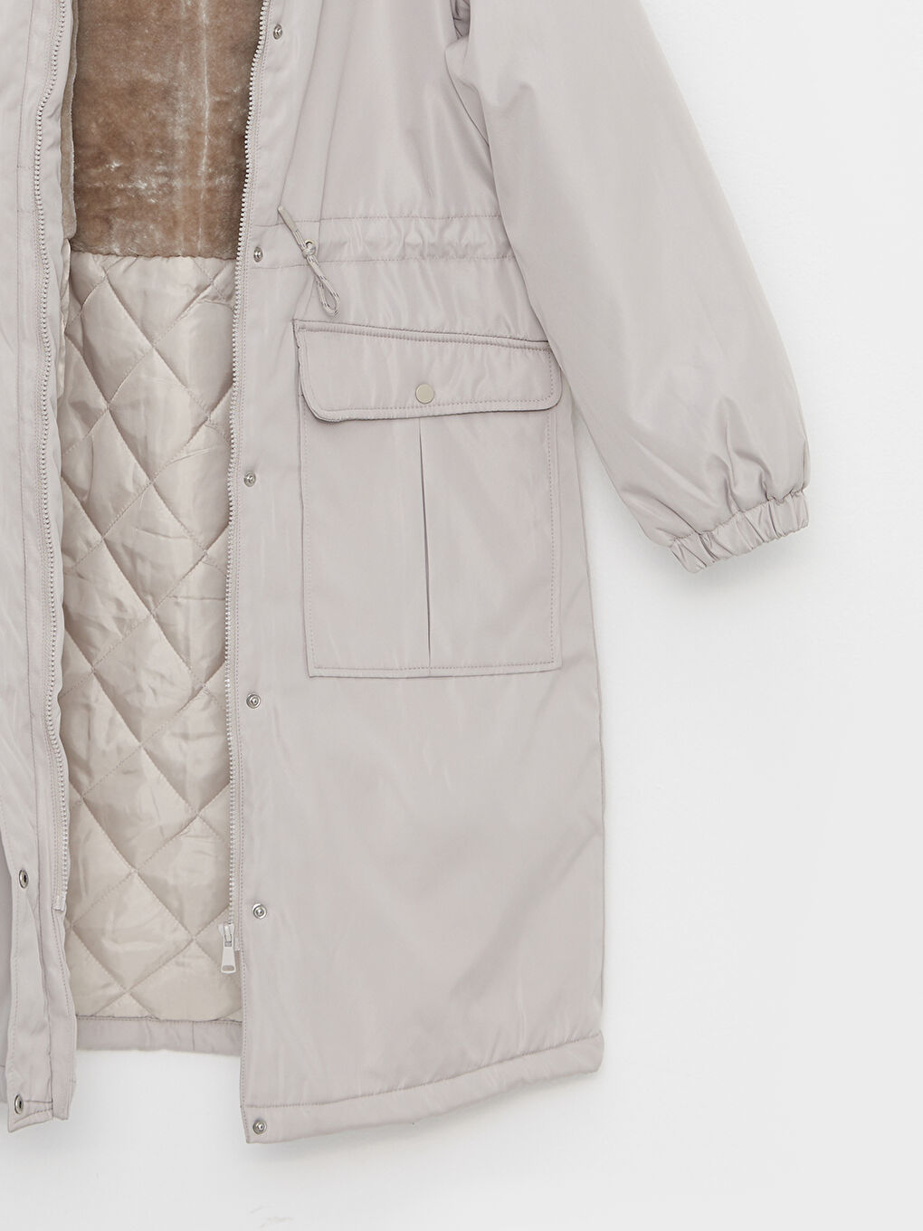 Hooded Regular Long Sleeve Women's Parka-8