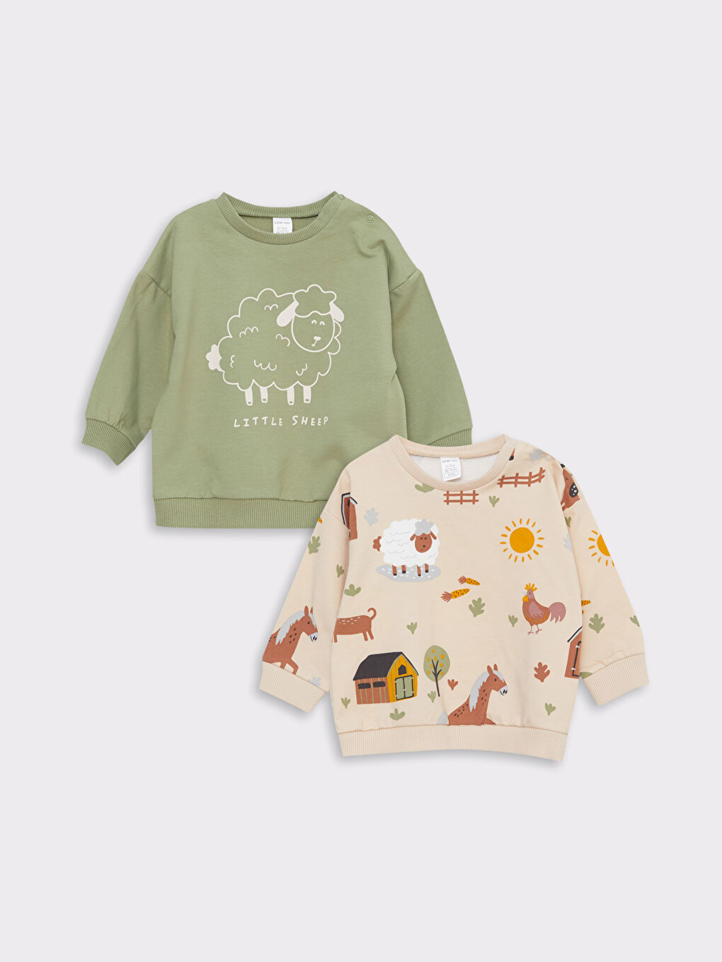 Crew Neck Long Sleeve Printed Baby Boys' Sweatshirt