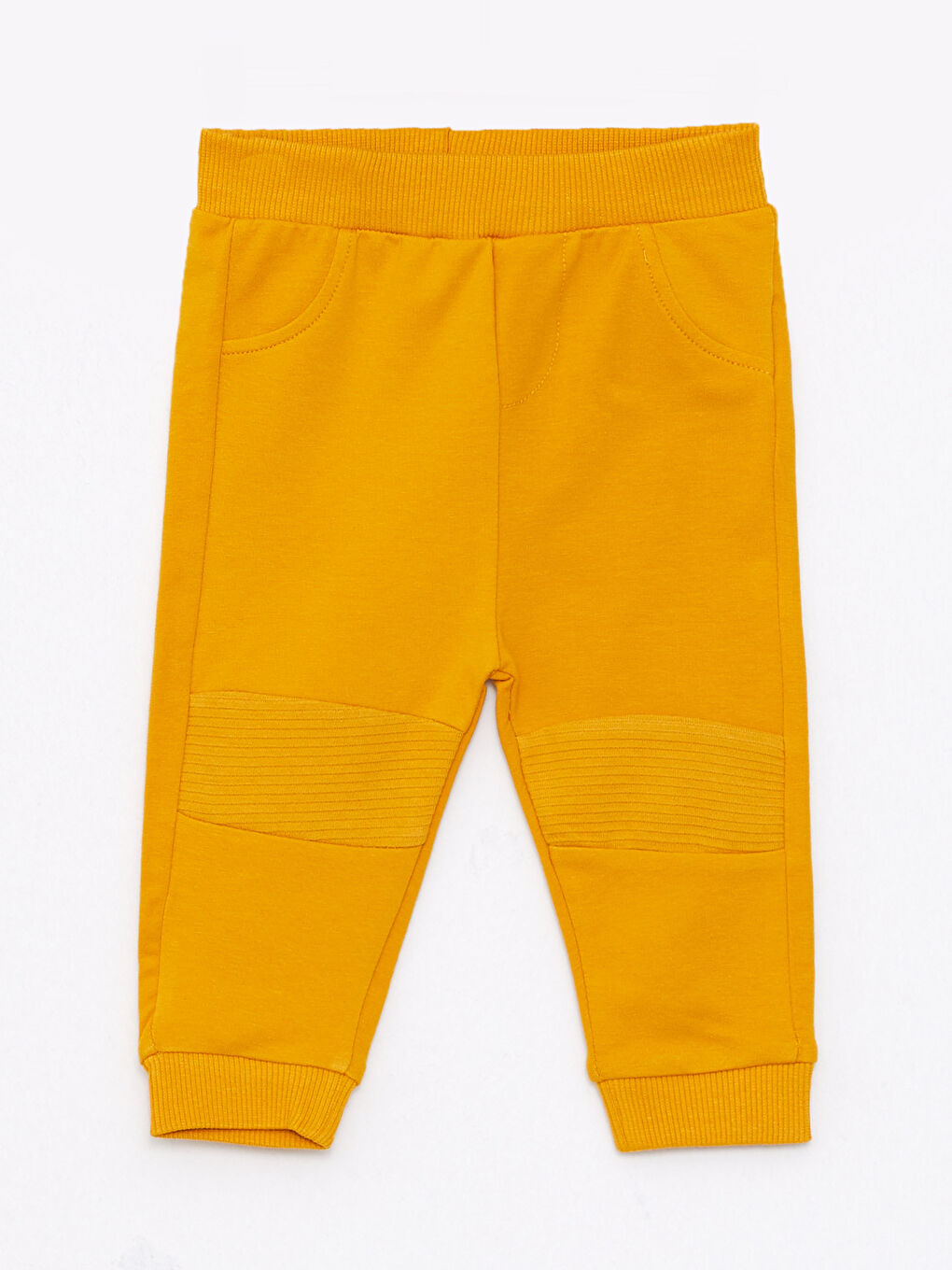 Sarı Beli Lastikli Basic Erkek Bebek Pantolon 2'li-1