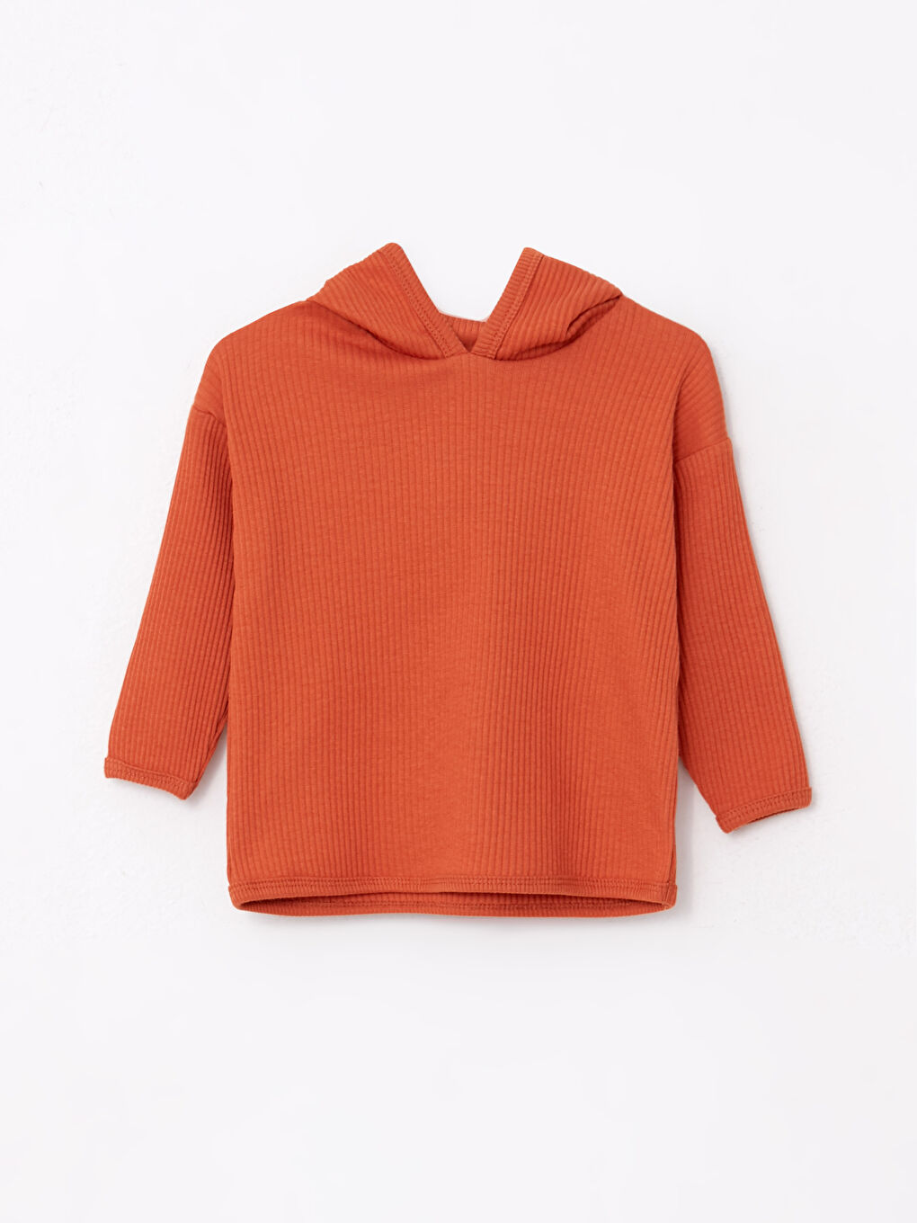 سويت شيرت بكابوش وكم طويل سادة و بنطلون أولاد رضع - مجموعة من قطعتين-1