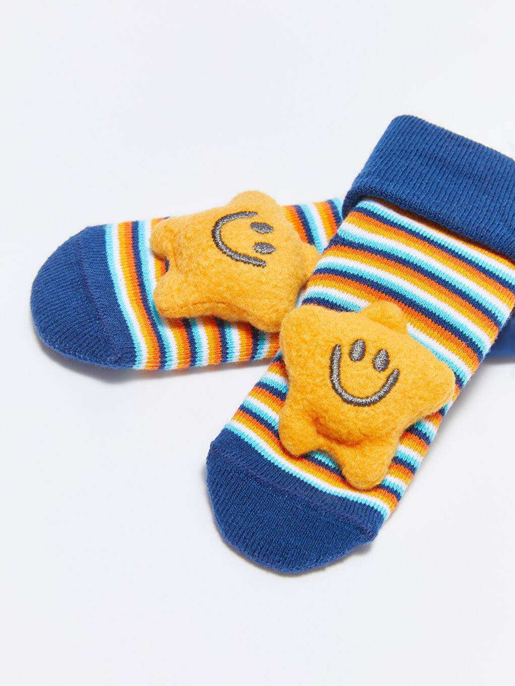 Lacivert Çıngıraklı Erkek Bebek Soket Çorap-5