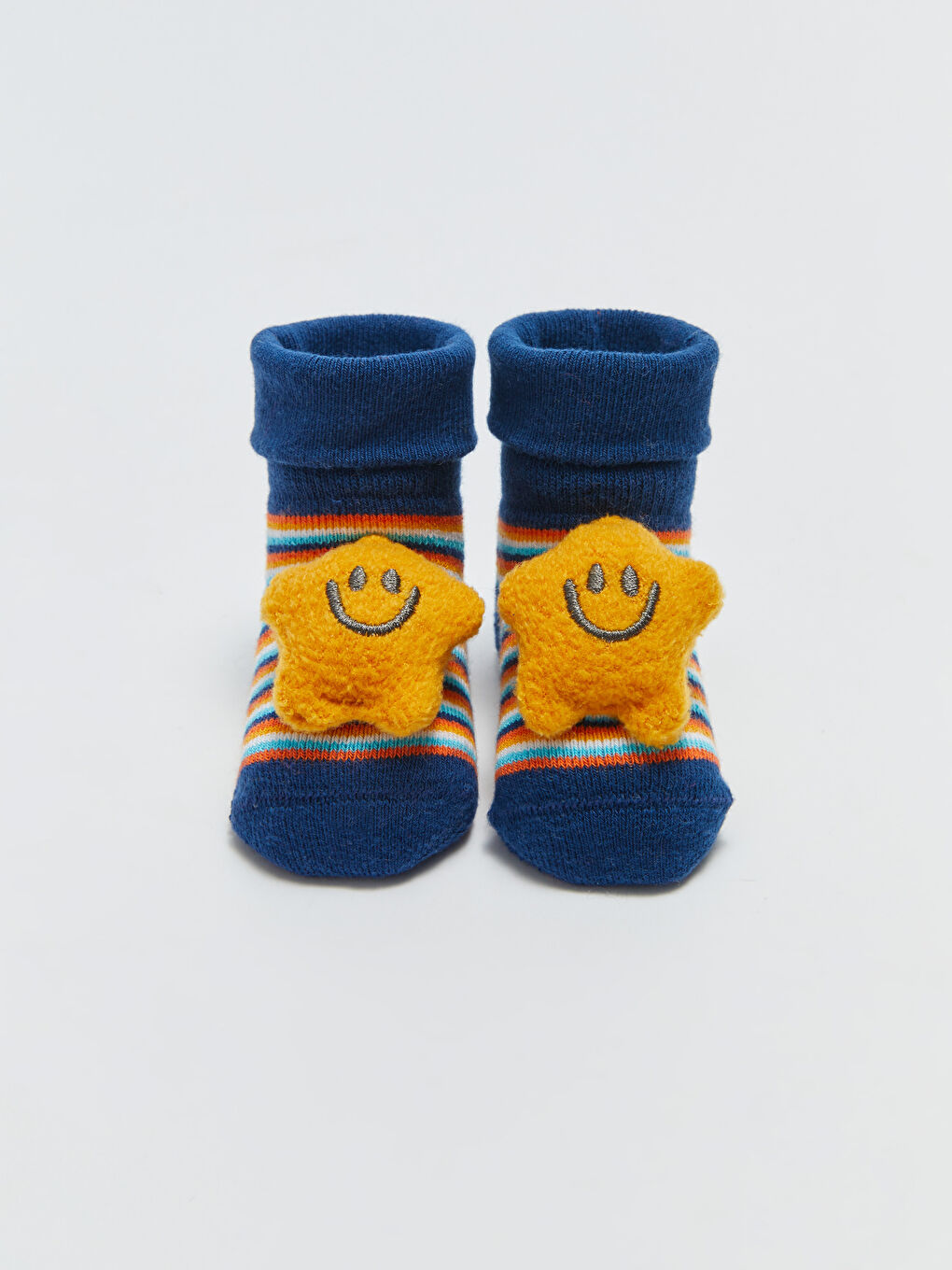 Lacivert Çıngıraklı Erkek Bebek Soket Çorap