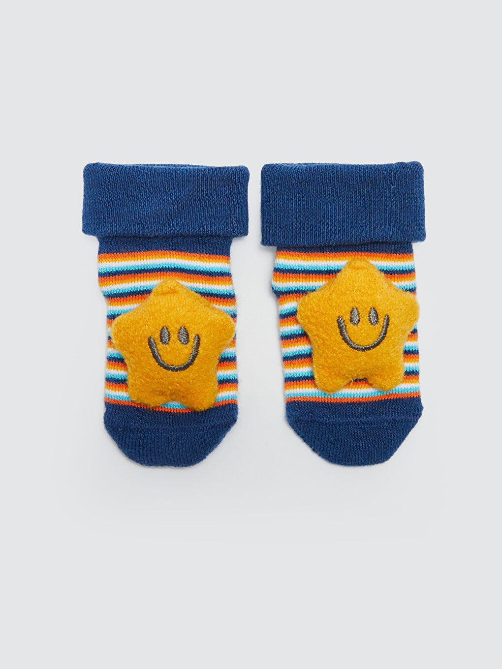 Lacivert Çıngıraklı Erkek Bebek Soket Çorap-4