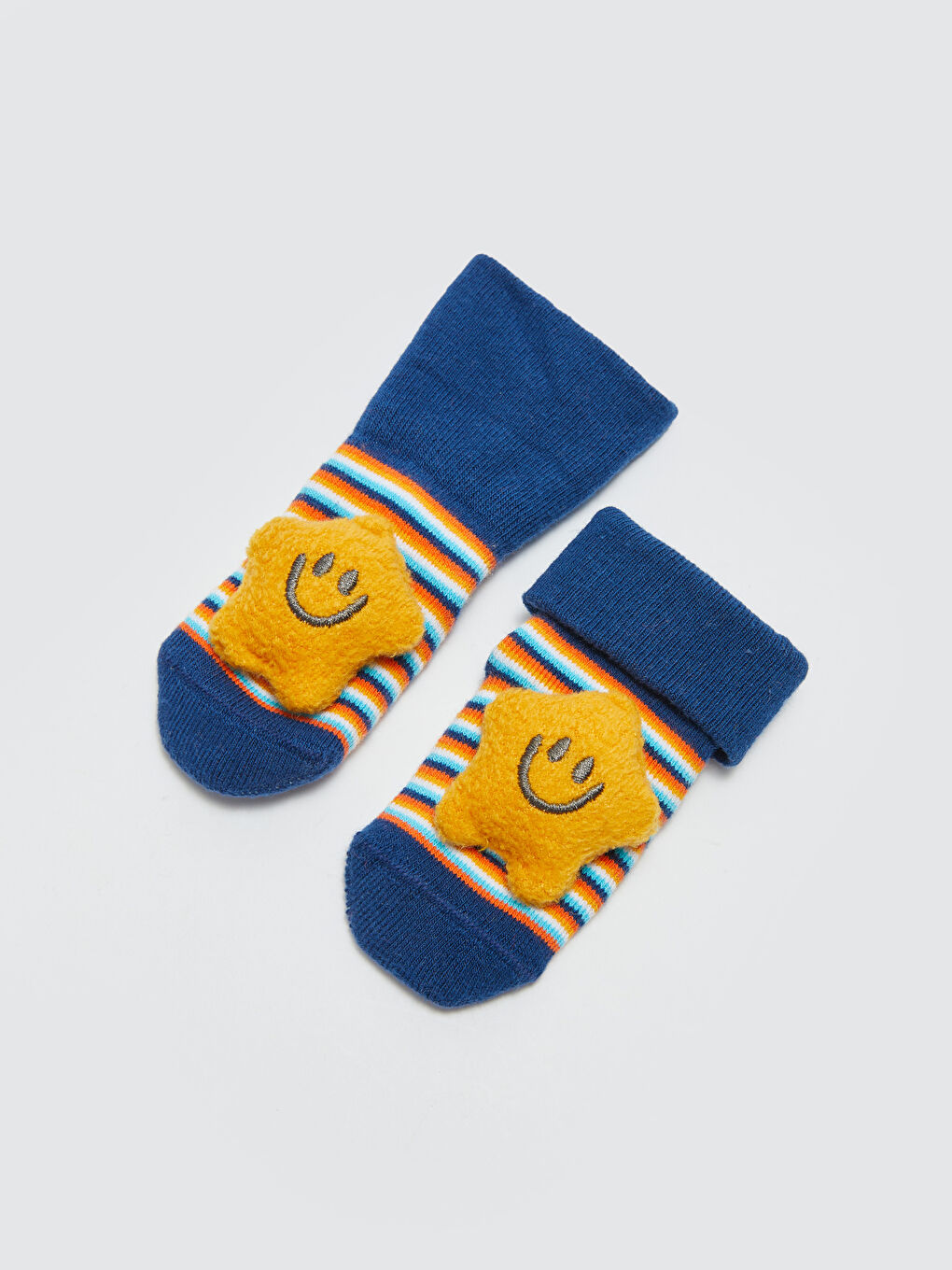 Lacivert Çıngıraklı Erkek Bebek Soket Çorap-6