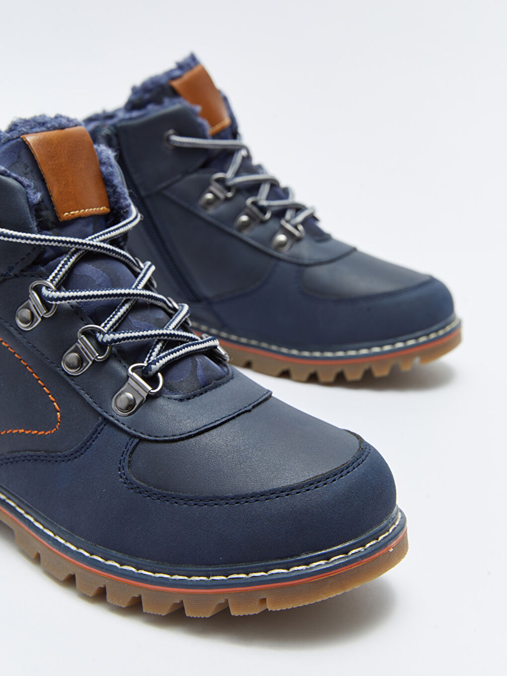 Lacivert Bağcık ve Fermuarlı Erkek Çocuk Bot-2