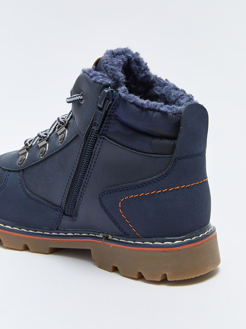 Lacivert Bağcık ve Fermuarlı Erkek Çocuk Bot-5