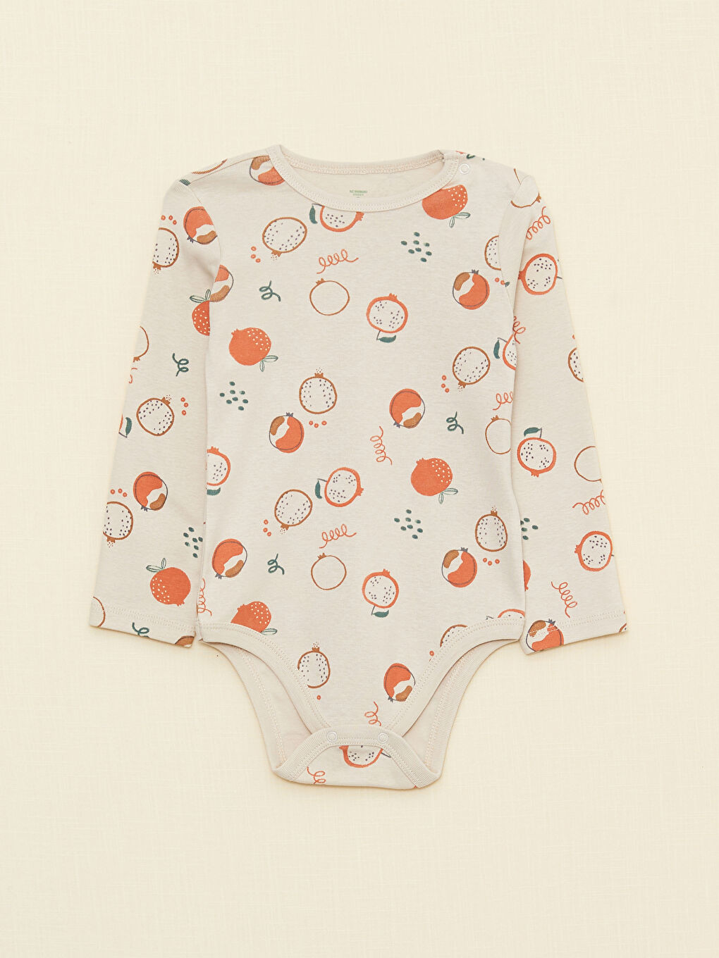 Crew Neck Long Sleeve Baby Boy Bodysuit with Snap Crotch 2-Pack-1