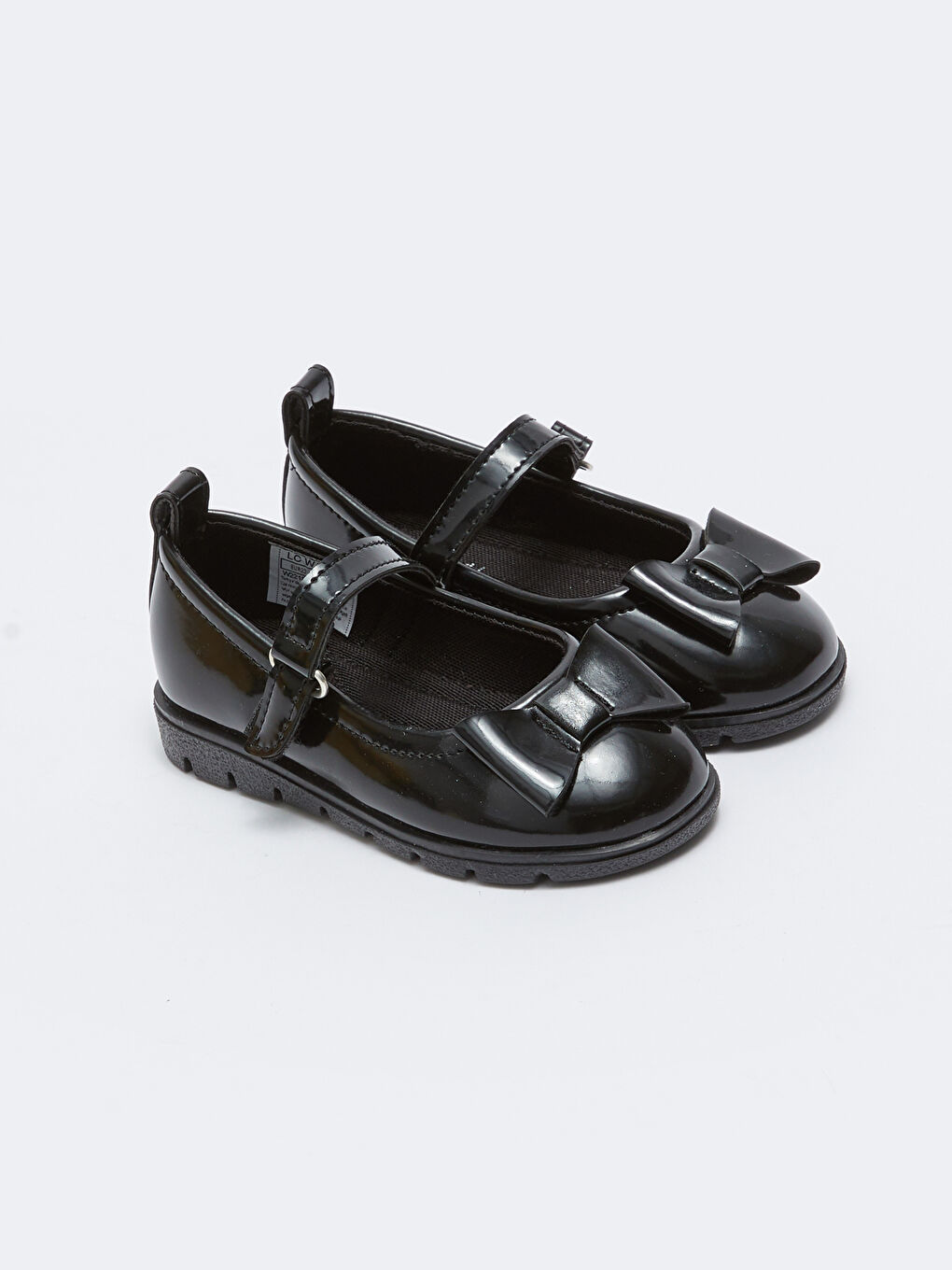 Hook and Loop Bow Detailed Girls' Flats