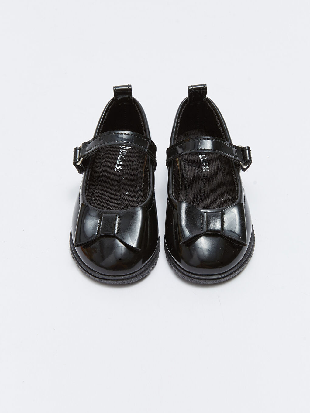 Hook and Loop Bow Detailed Girls' Flats-2