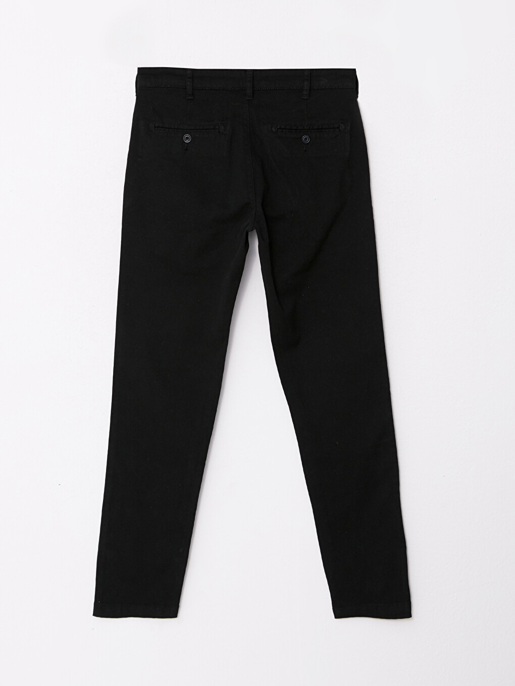 Siyah Ekstra Dar Kalıp Gabardin Erkek Chino Pantolon-6