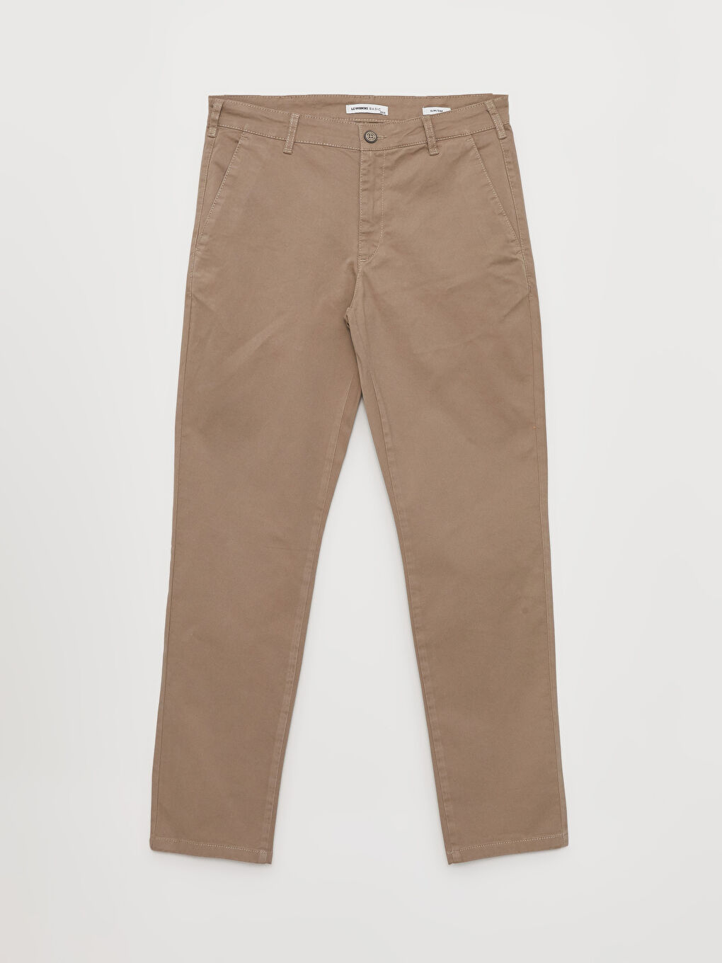 LCWAIKIKI Classic Kahverengi Dar Kalıp Gabardin Erkek Chino Pantolon - 5