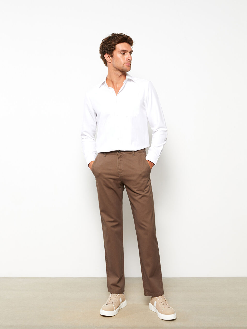 Pantaloni Chino Relax Fit Gabardine pentru Bărbați-1