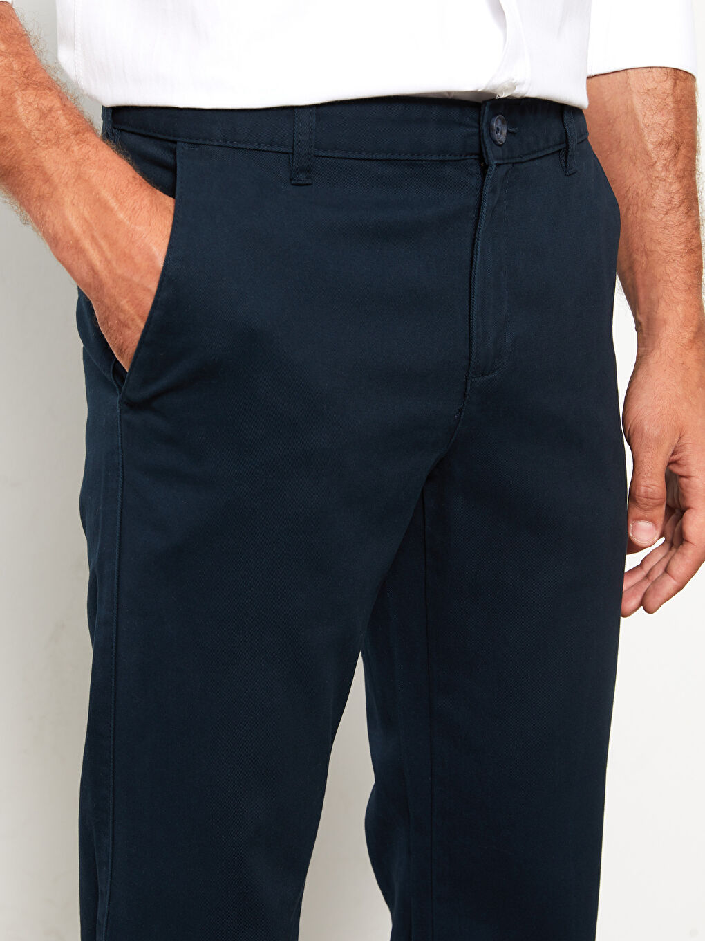 LCWAIKIKI Classic Lacivert Geniş Kalıp Gabardin Erkek Chino Pantolon - 3