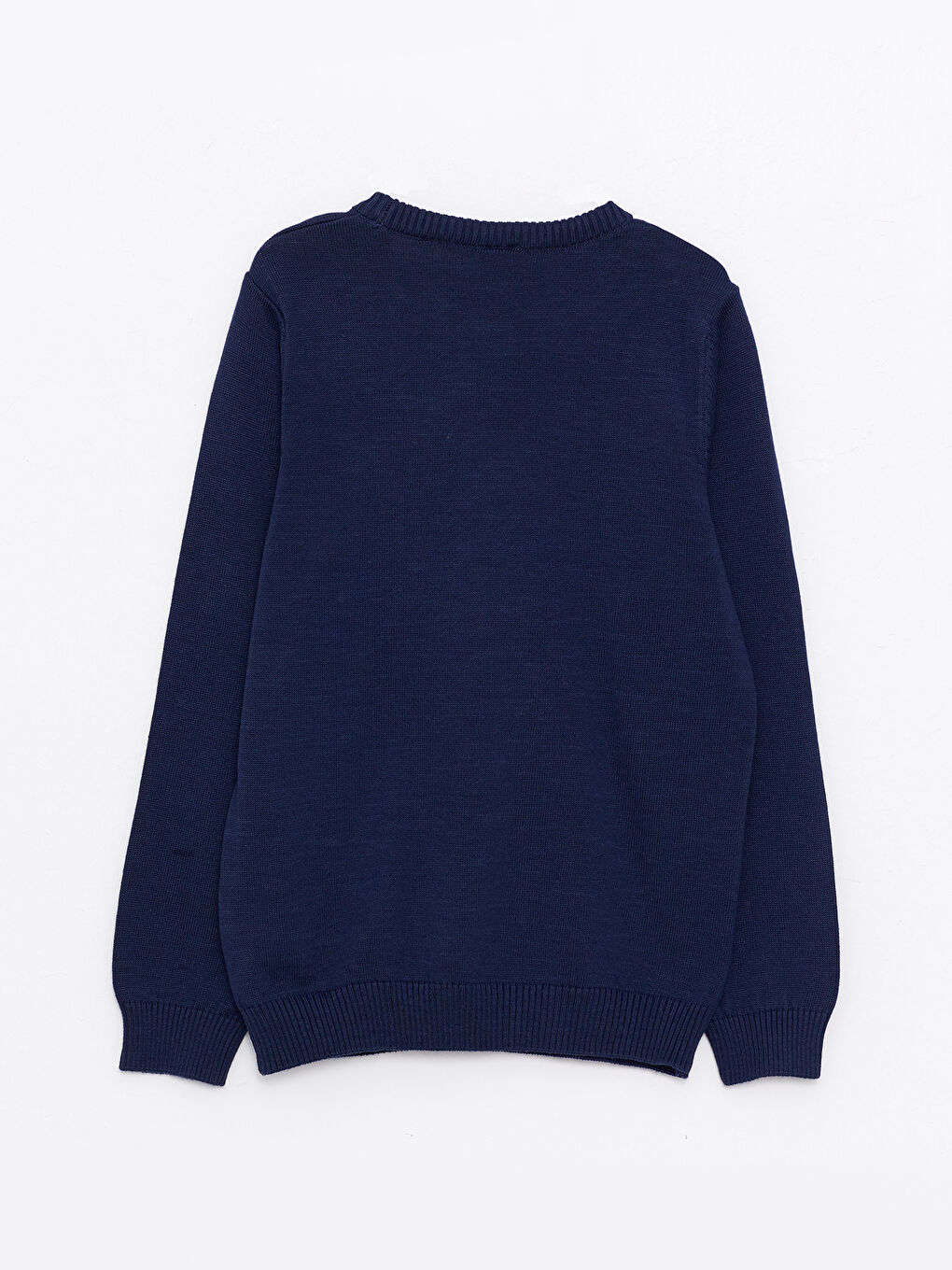 LCW Kids Crew Neck Two-way Sequin Long Sleeve Boy Tricot Sweater -W22205Z4-NOO