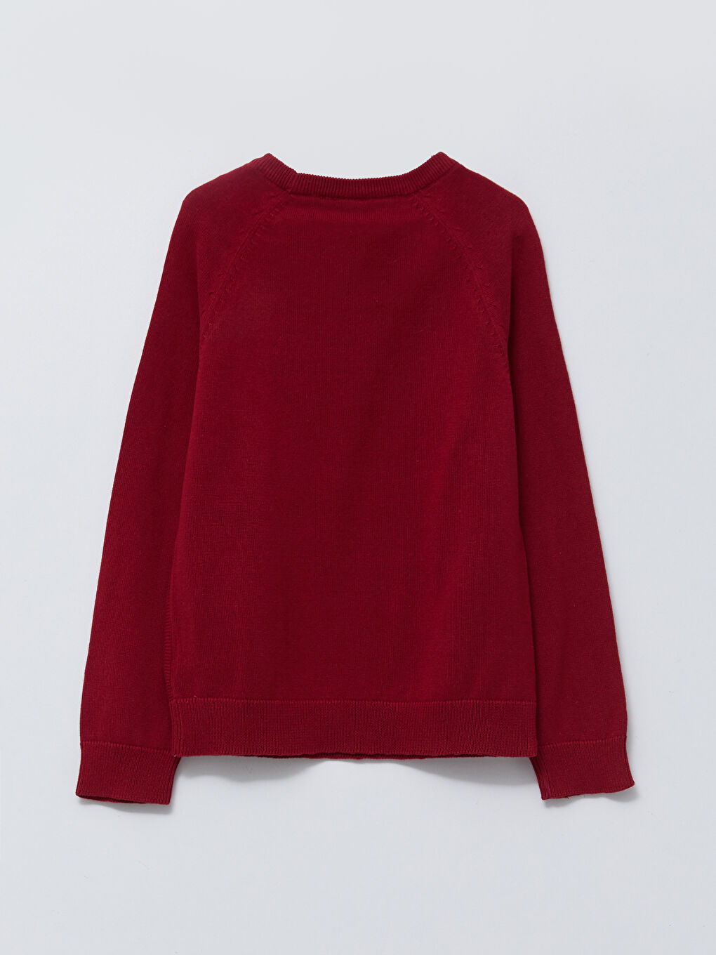 Crew Neck Basic Long Sleeve Boys' Knitwear Sweater-1