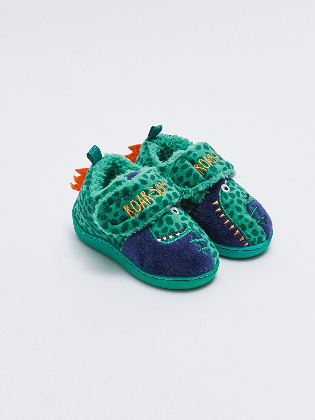 Bestickte Hausschuhe mit Haken und Schlaufe für Baby Jungen