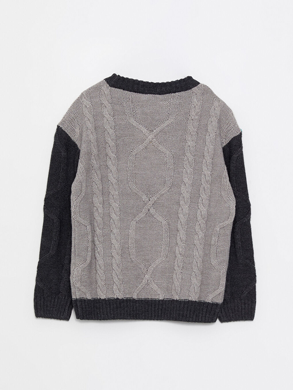 LCW Kids Rundhalsausschnitt Geflochtenes Gemustertes Langarm Jungen Strickpullover -W22231Z4-LAL
