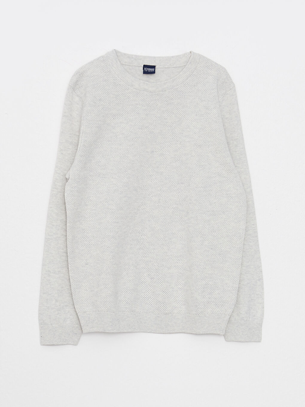 Светр трикотажний з довгим рукавом і круглим вирізом горловини для хлопчиків