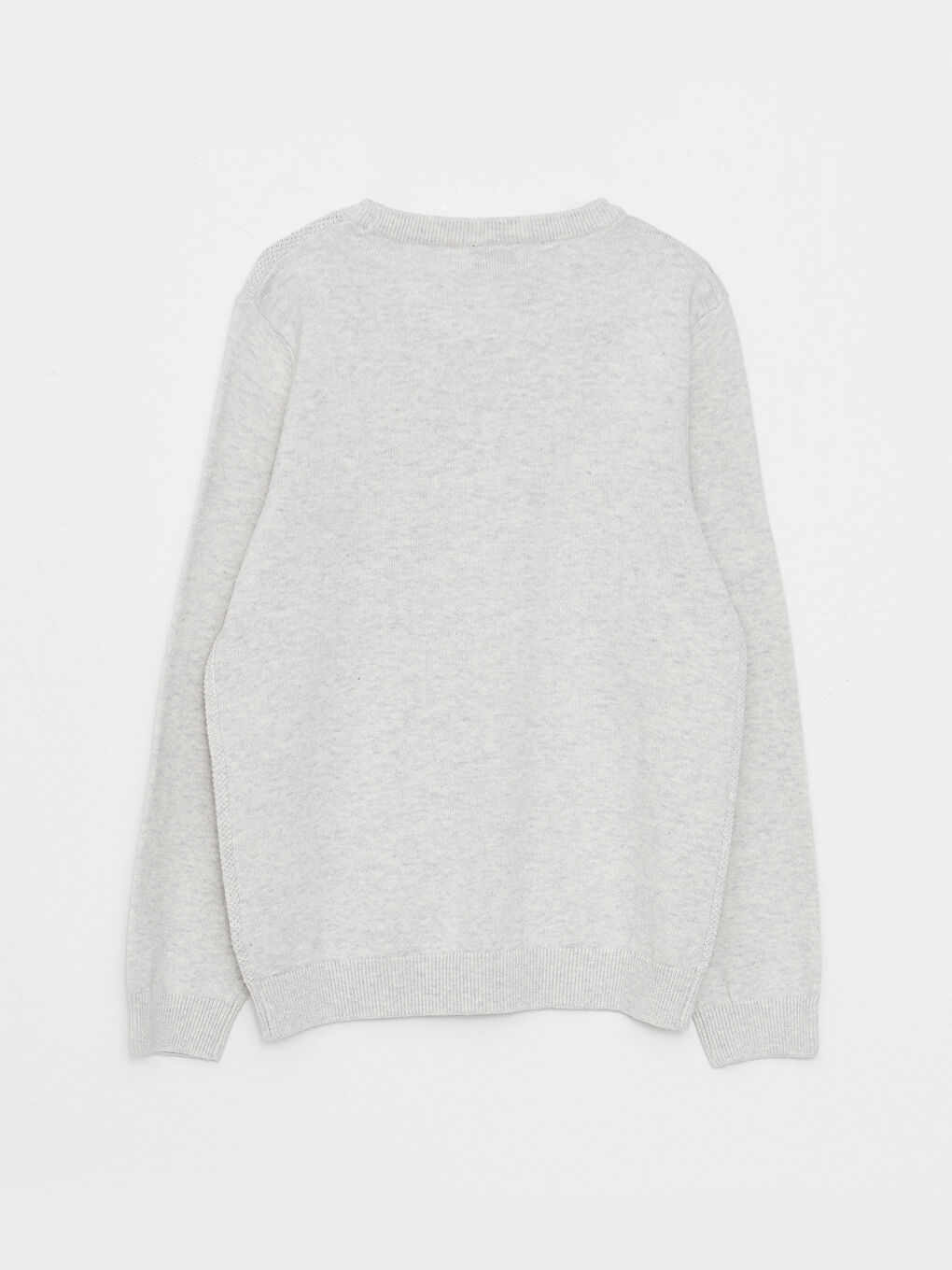 Светр трикотажний з довгим рукавом і круглим вирізом горловини для хлопчиків-1
