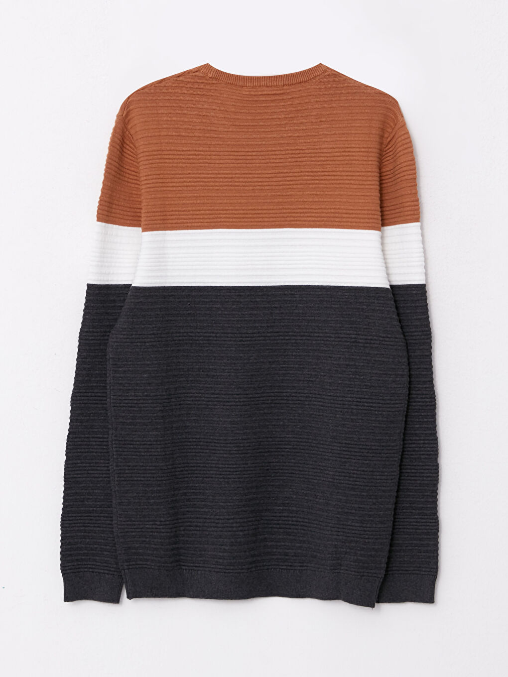 LCW Vision Rundhalsausschnitt Langarm Farbblock Herren Strickpullover -W22271Z8-JJL