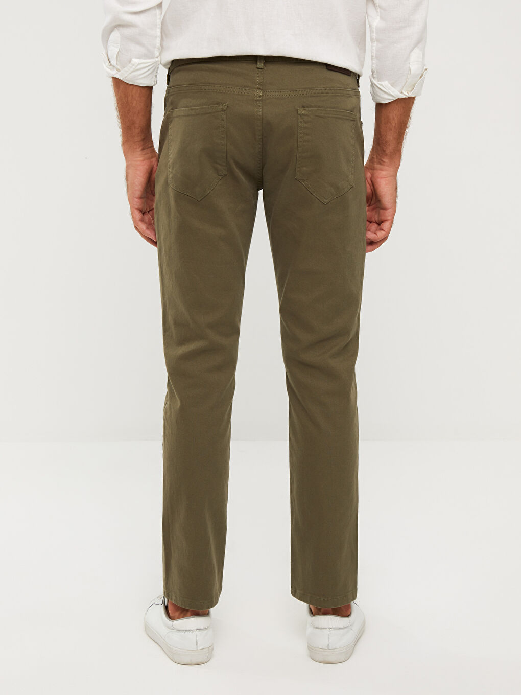 بنطلون تشينو جبردين بقصة رفيعة للرجال-4