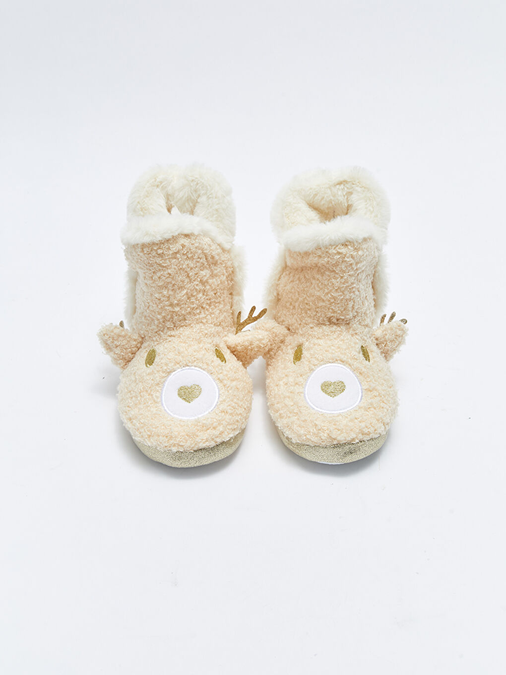 LCW STEPS Embroidered Detail Plush Girls' Home Boot -W22320Z4-SEP