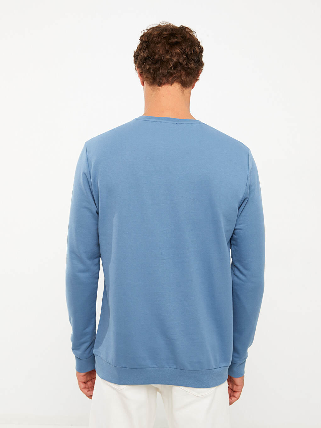 Crew Neck Long Sleeve Printed Men's Sweatshirt-4
