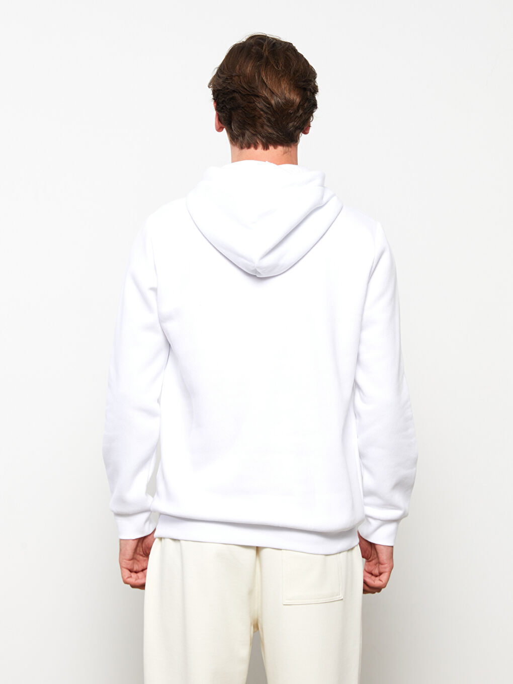 LCWAIKIKI Classic Uzun Kollu Baskılı Erkek Kalın Hoodie -W22338Z8-Q6K