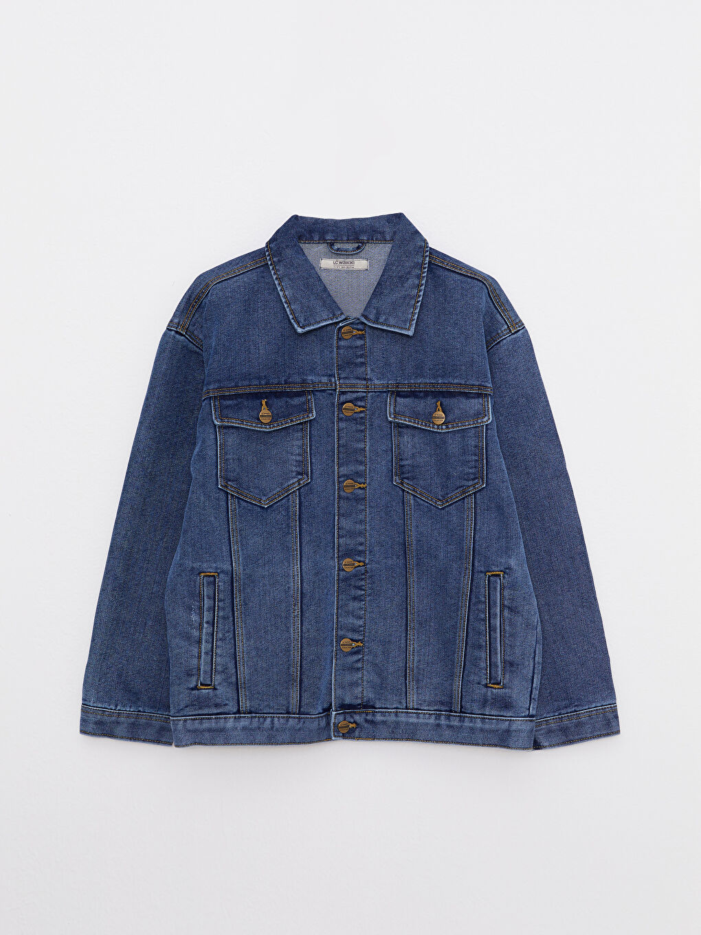 LCW Kids Collared Neck Boys' Denim Jacket -W22347Z4-507