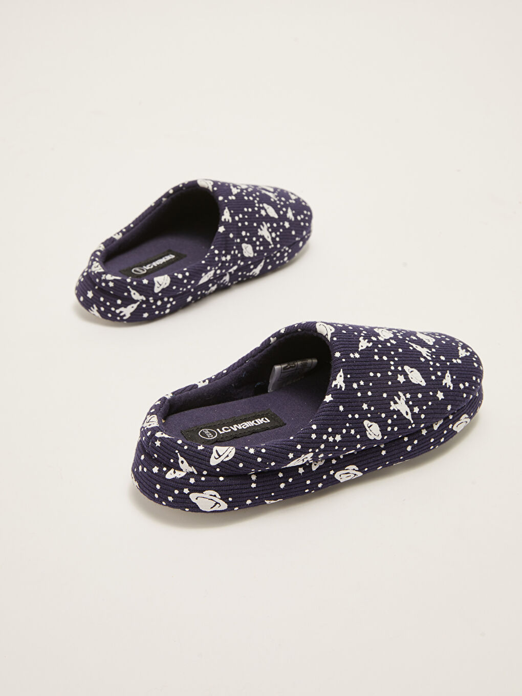 Lacivert Uzay Baskılı Erkek Çocuk Ev Terliği-4