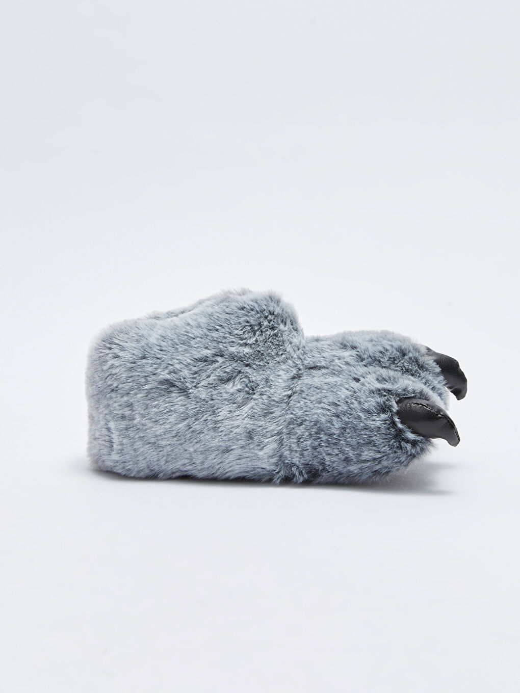 Gri 3D Aplike Detaylı Erkek Çocuk Panduf-1