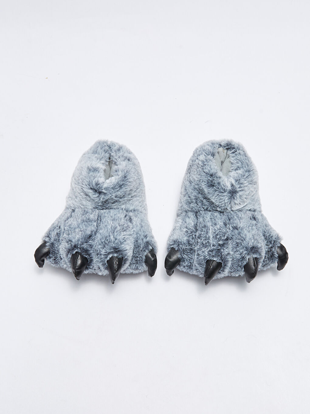 Gri 3D Aplike Detaylı Erkek Çocuk Panduf-2