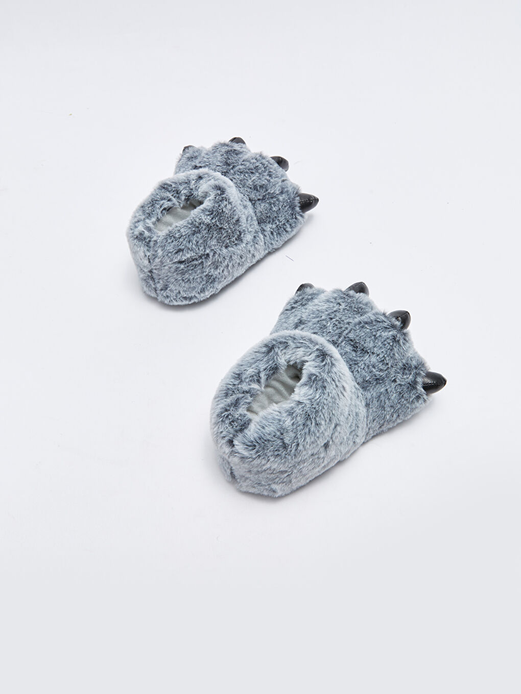 Gri 3D Aplike Detaylı Erkek Çocuk Panduf-4