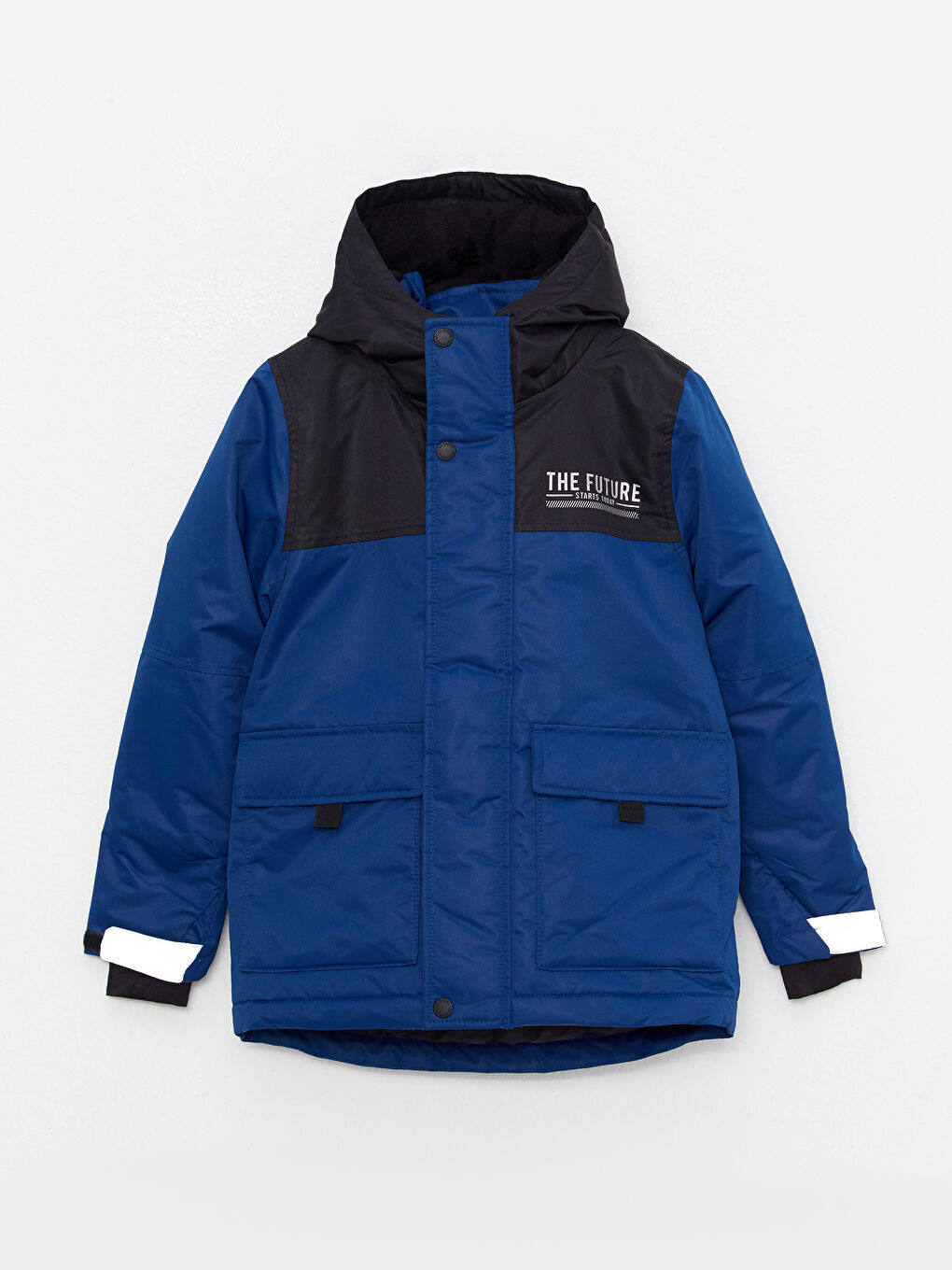 LCW Kids Hooded Printed Boy Ski Coat -W22361Z4-HEU
