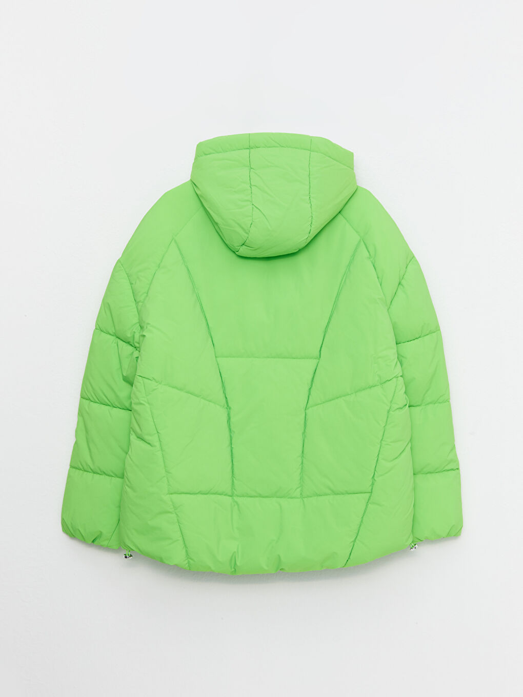 Women's Hooded Plain Puffer Coat-6