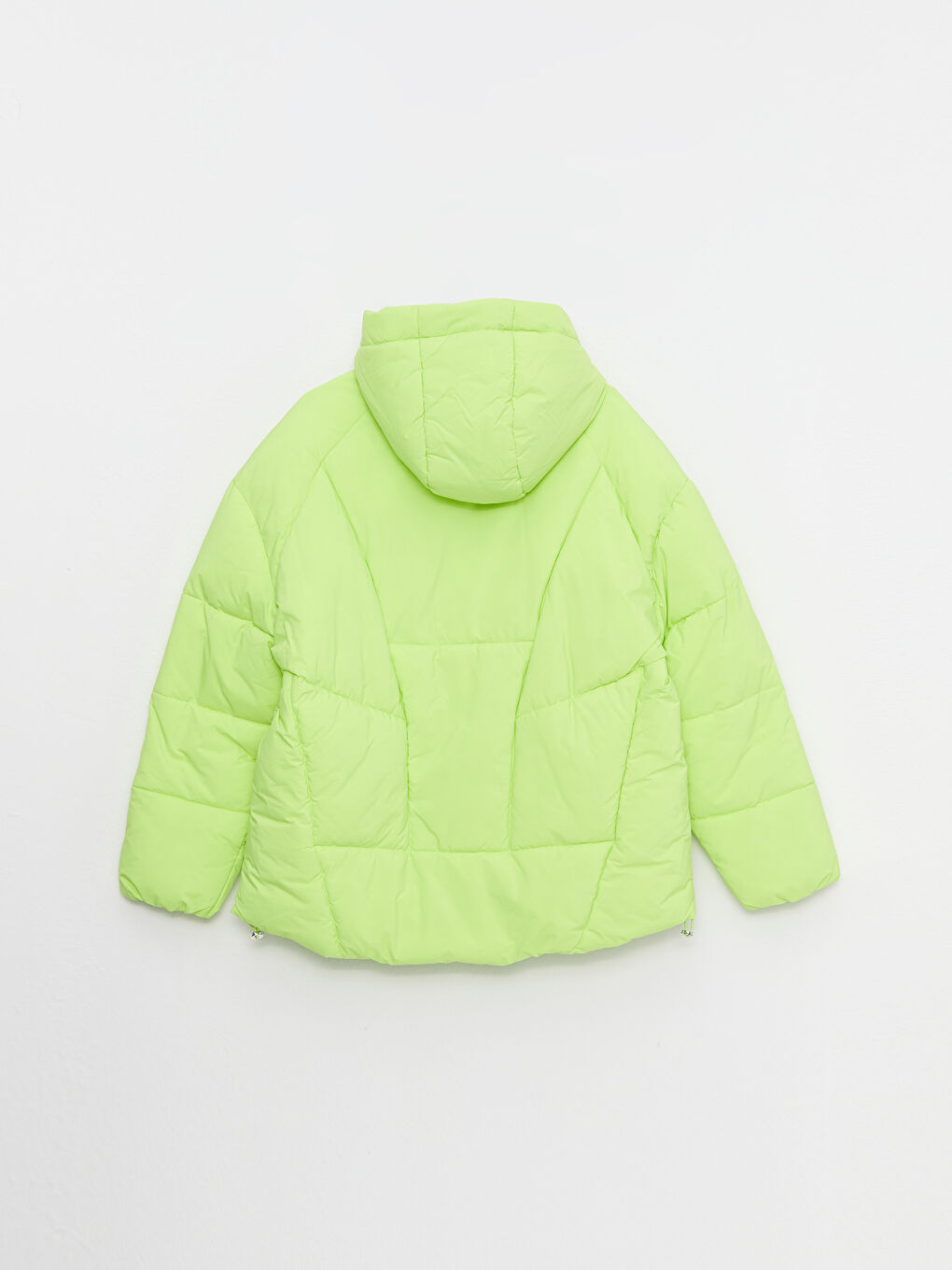 Women's Hooded Plain Puffer Coat-7