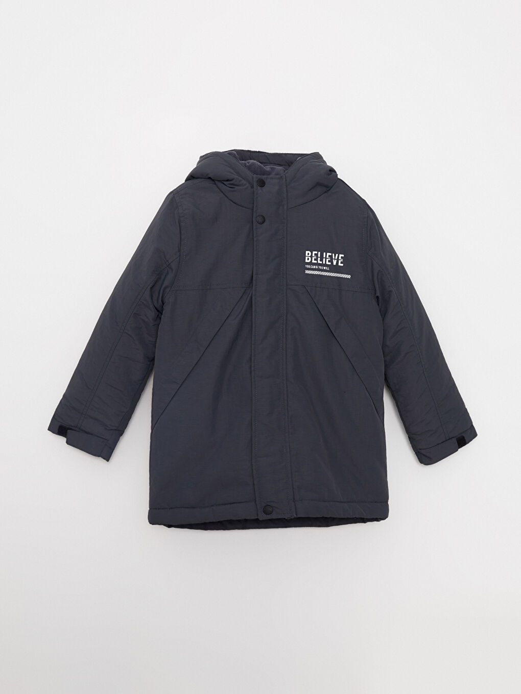 Hooded Printed Boy Coat