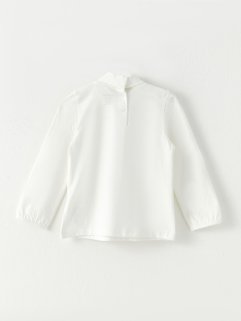 Half Turtleneck Long Sleeve Basic Baby Girl T-shirt-1