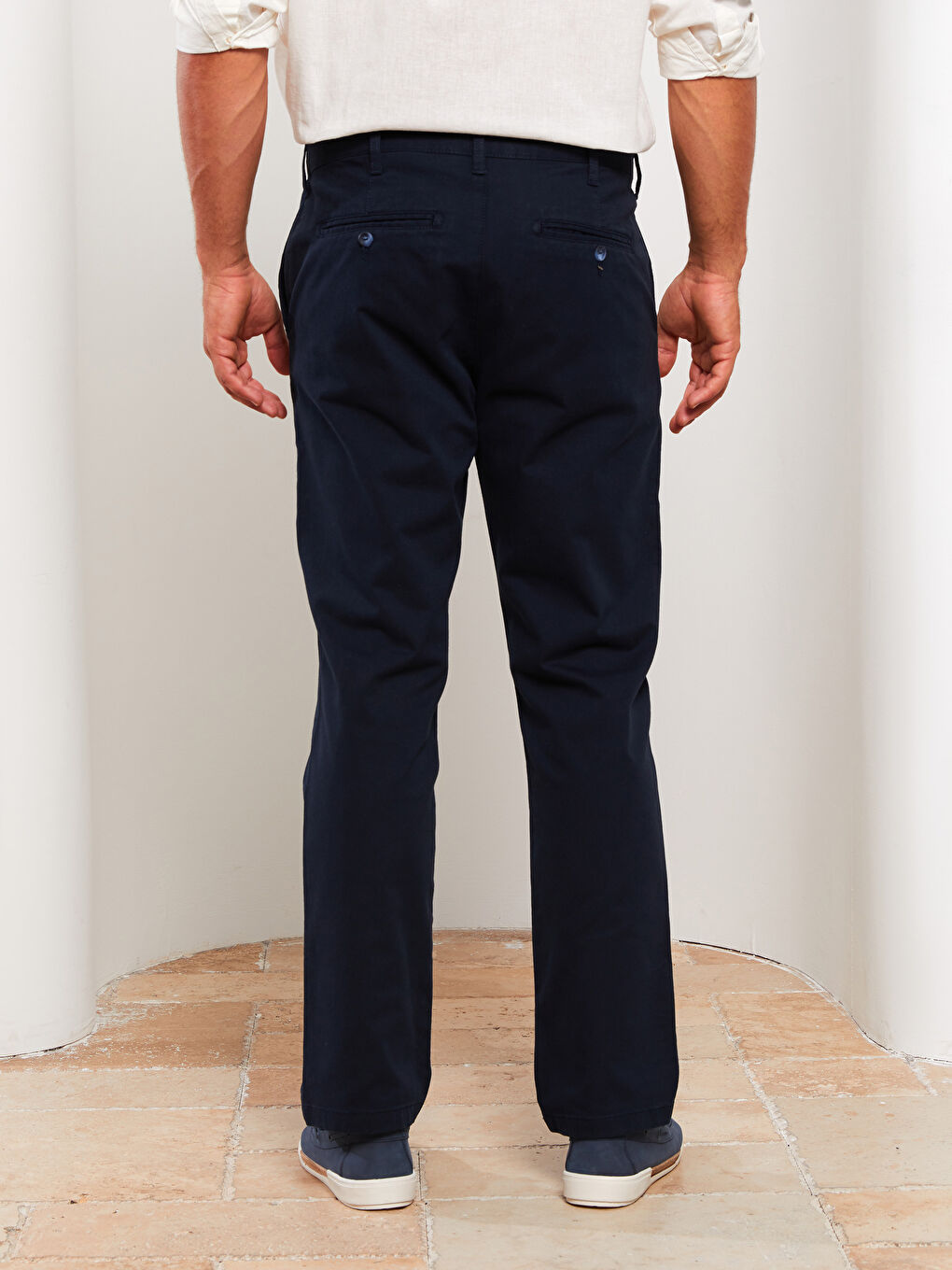 LCWAIKIKI Classic Lacivert Standart Kalıp Gabardin Erkek Chino Pantolon - 4