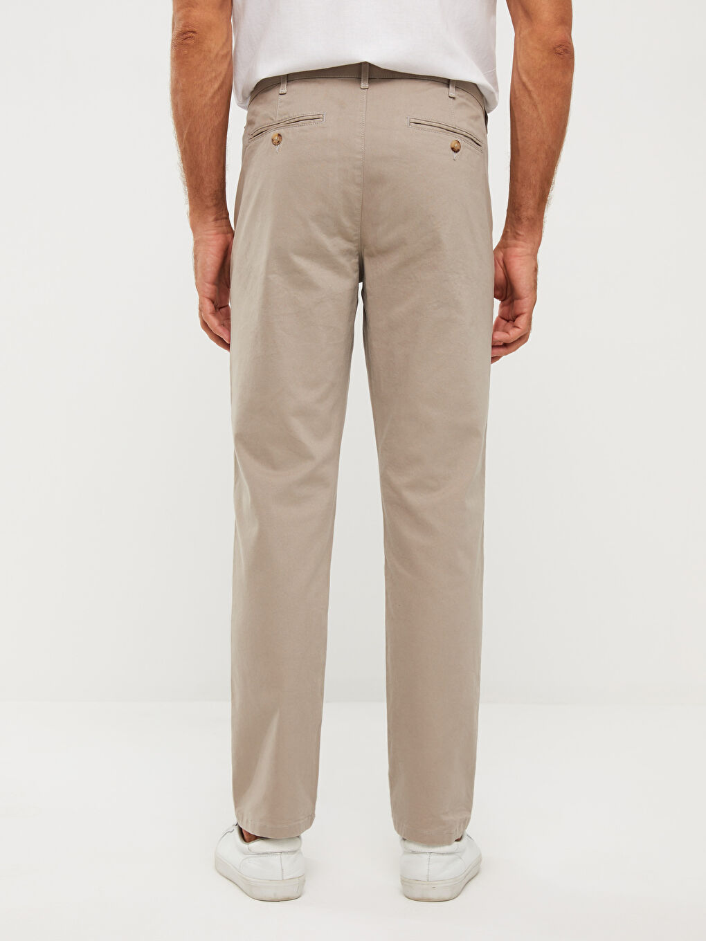 LCWAIKIKI Classic Bej Standart Kalıp Gabardin Erkek Chino Pantolon - 4