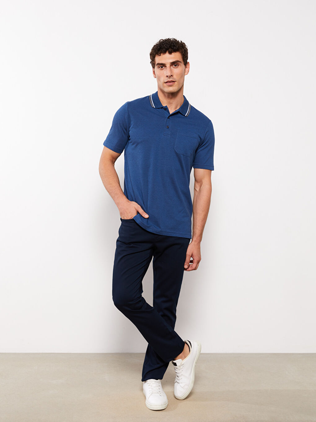 SOUTHBLUE Lacivert Slim Fit Armürlü Erkek Pantolon