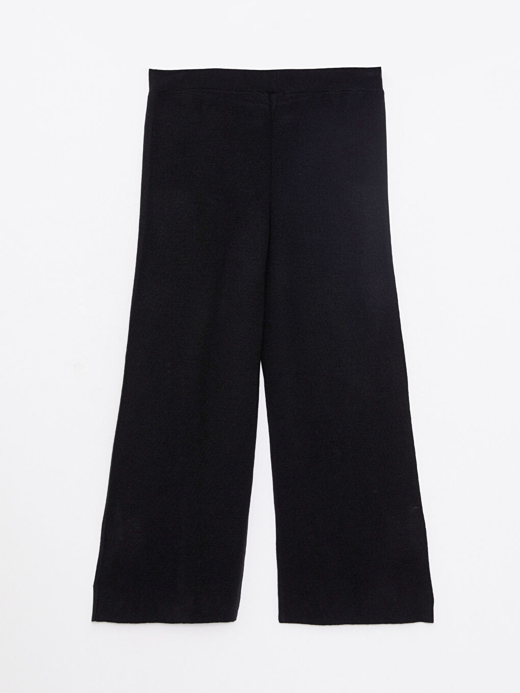 Женские трикотажные брюки с эластичным поясом и однотонным дизайном-6