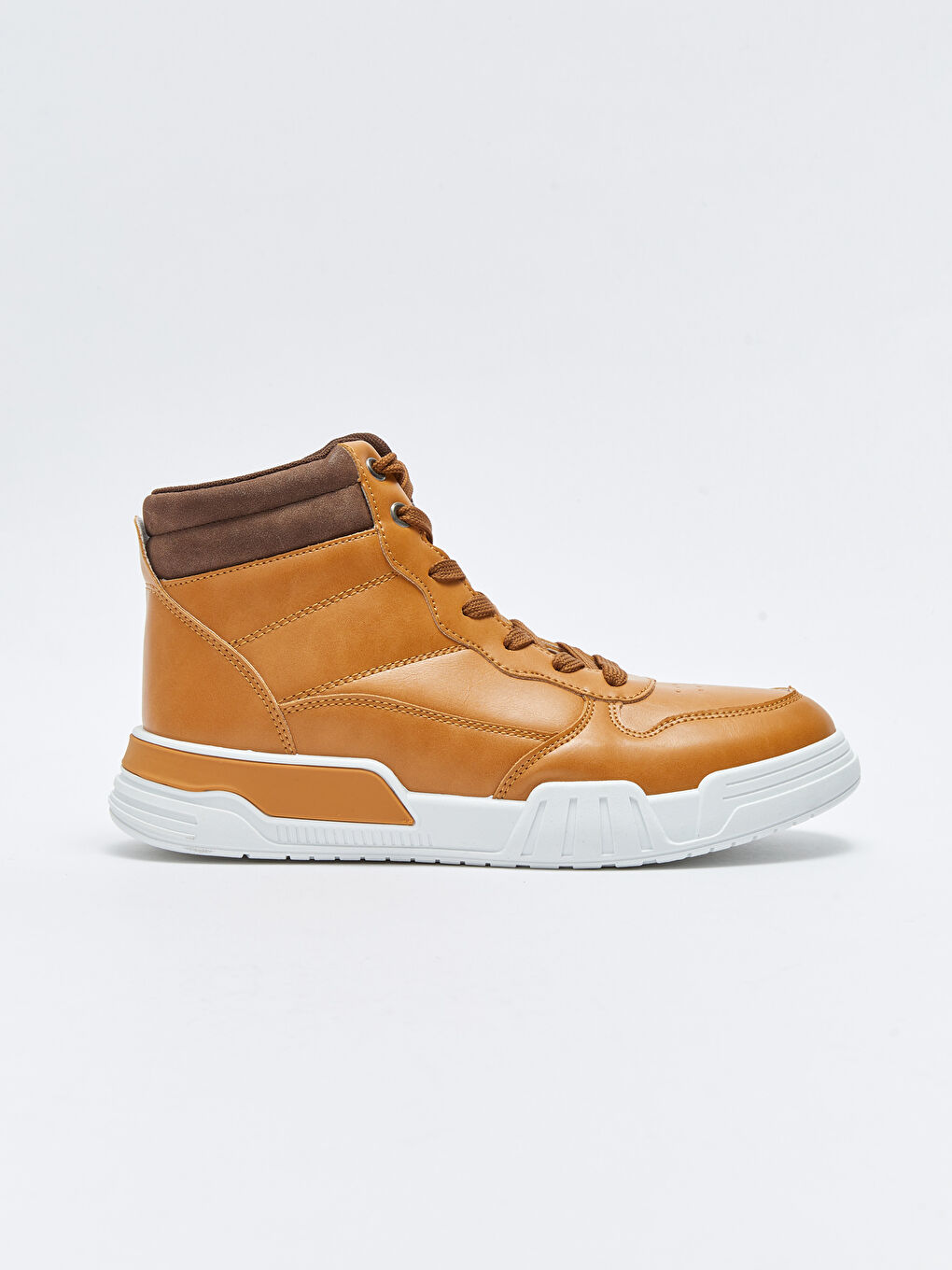 Faux Leather Men's Lace-Up Boots-1