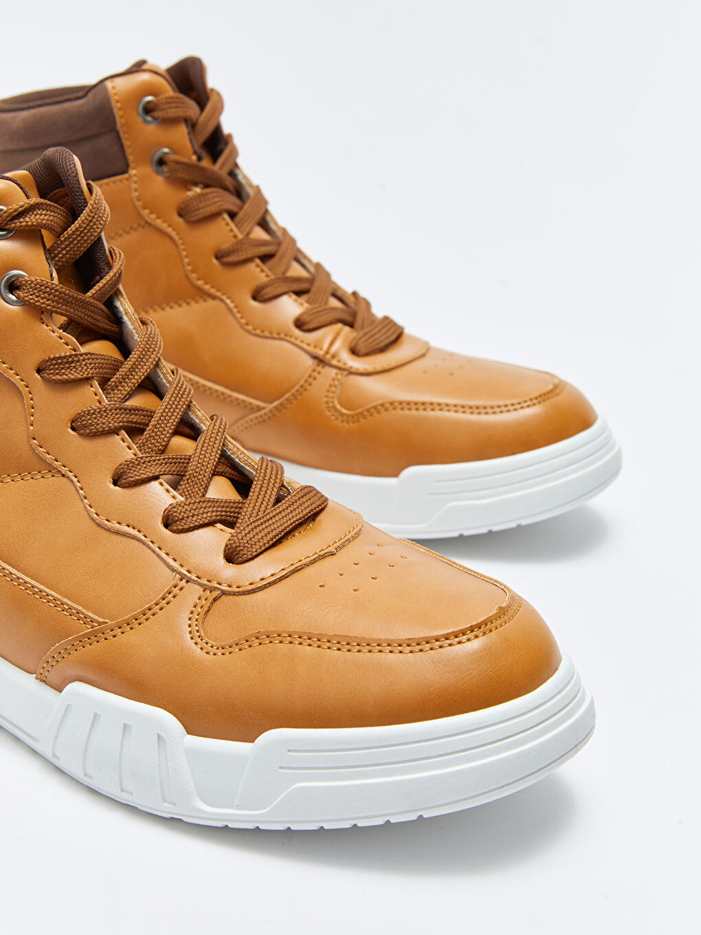 Faux Leather Men's Lace-Up Boots-2