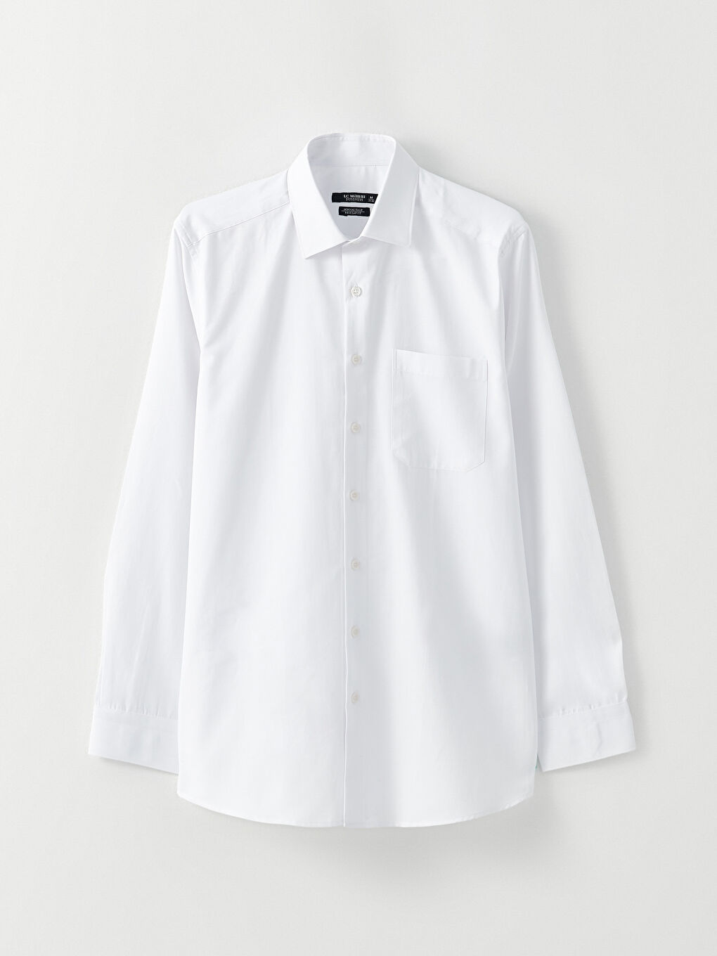 Beyaz Regular Fit Uzun Kollu Erkek Poplin Gömlek-4