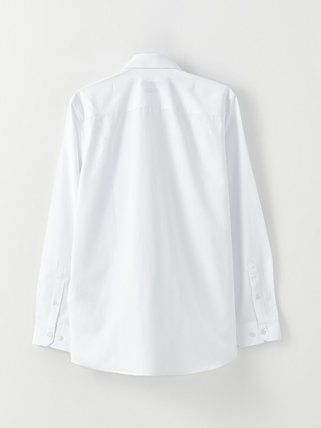 Beyaz Regular Fit Uzun Kollu Erkek Poplin Gömlek-5